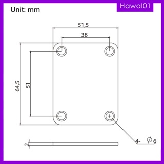 [Hawal] แผ่นคอกีตาร์ และแผ่นหลัง 4 รู พร้อมสกรูยึด แบบเปลี่ยน สําหรับกีตาร์ไฟฟ้า