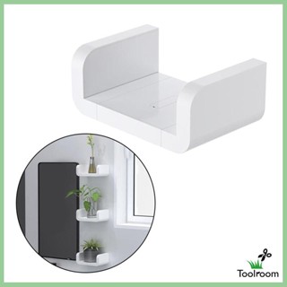 [ Adhesive Non-Drilling Floating Shelf U Shape Bathroom Organizer Display Shelves