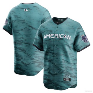 ใหม่ เสื้อคาร์ดิแกนเบสบอล แขนสั้น ลายทีม MLB All Star Jersey 2023-2024