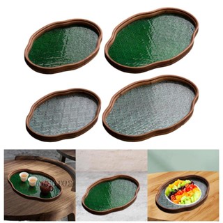 [Kesoto2] ถาดไม้เก็บของ ลาย Begonia สําหรับตกแต่งขนมหวาน ขนมปัง