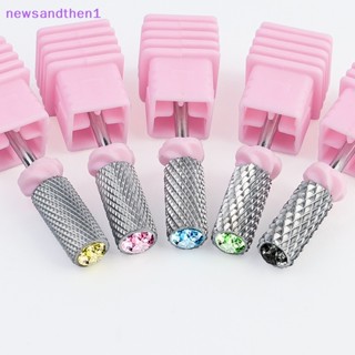 Newsandthen1 หัวเจียรคาร์ไบด์เหล็กทังสเตน พร้อมตะไบเพชร เครื่องมือขัดเล็บไฟฟ้า หัวขัดหนังกําพร้า เล็บขัด ดี