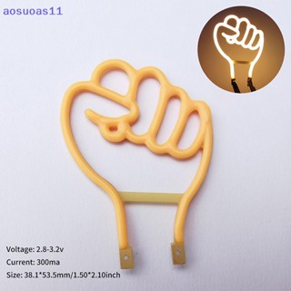 Aosuoas หลอดไฟ LED 3V รูปกําปั้นเอดิสัน ยืดหยุ่น สําหรับตกแต่งปาร์ตี้คริสต์มาส DIY