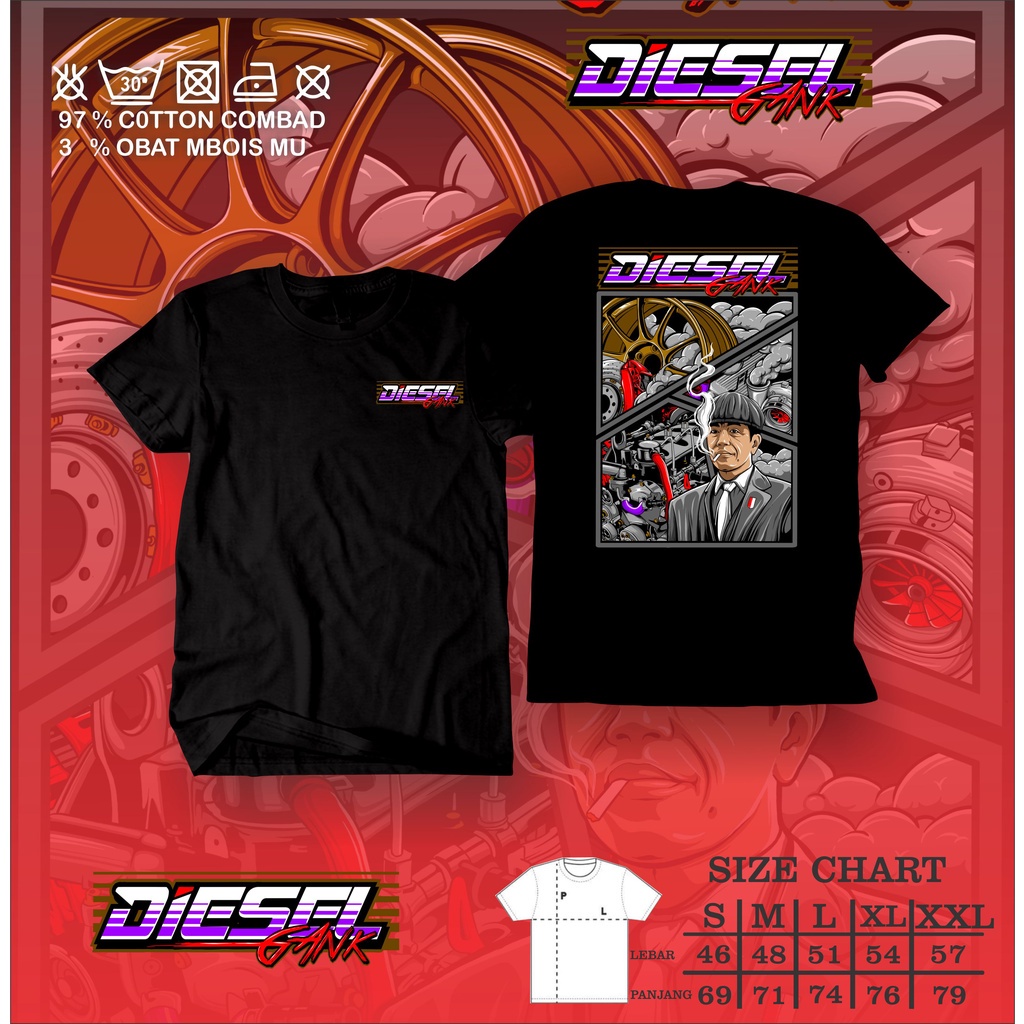 พร้อมส่ง เสื้อยืด ลาย DIESEL GANK DIESEL JMD POWER DIESEL VOL 2