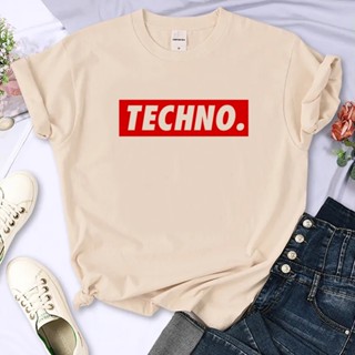 Techno เสื้อยืด ลายการ์ตูนอนิเมะ มังงะญี่ปุ่น สําหรับผู้หญิง y2k