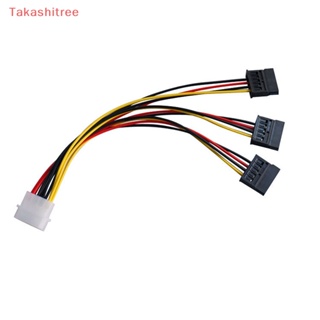 (Takashitree) สายเคเบิลต่อขยาย 4 pin IDE Molex เป็น 3 Serial ATA SATA