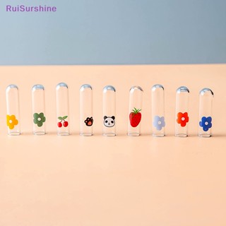 Ruisurshine ใหม่ ฝาปิดหลอดดูดน้ํา แบบใส ลายการ์ตูน ใช้ซ้ําได้