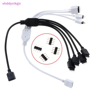 Vhdd สายเคเบิลเชื่อมต่อ 4 Pin RGB LED 1 เป็น 3 RGB 4 Pin TH