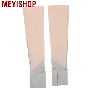 Meyishop Half Finger Cuff Arm Sleeves Sunscreen Cover Cooling Pink for Outdoor Sports