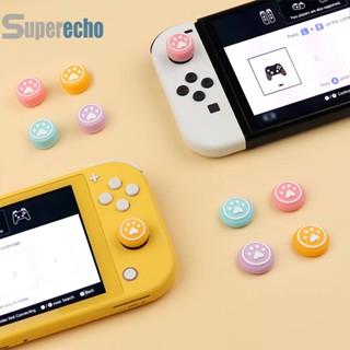 ♕พร้อมส่ง♕ฝาครอบปุ่มกดนิ้วโป้ง ซิลิโคน สําหรับ NS Switch Switch Lite Switch OLED 6 ชิ้น [superecho.th]