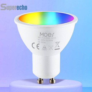 ♕พร้อมส่ง♕Moeshouse หลอดไฟอัจฉริยะ GU10 400LM Wi-Fi 2.4GHz RGB เปลี่ยนสีได้ [superecho.th]