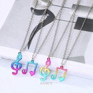 Fancy จี้สร้อยคอ รูปตัวโน้ตดนตรี 4 สี สําหรับเป็นมิตรกับสิ่งแวดล้อม