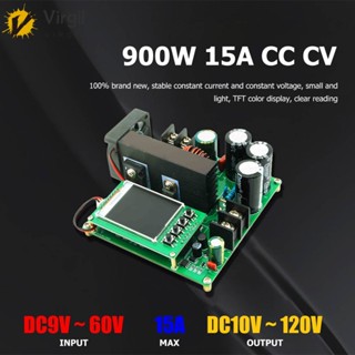 บอร์ดโมดูลแปลงสเต็ปอัพดิจิทัล 900W 15A CC CV DC 8-60V เป็น 10-120V