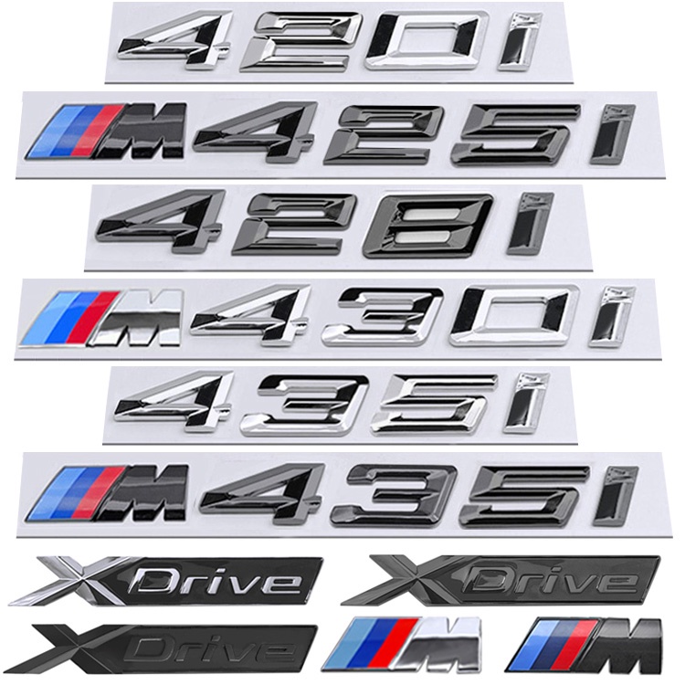 BMW BMW ดัดแปลงฉลากป้ายรถ 420I M425I M428I M430I M435I 440I ป้ายรถM Fenderป้ายด้านข้างป้ายด้านหลังF3