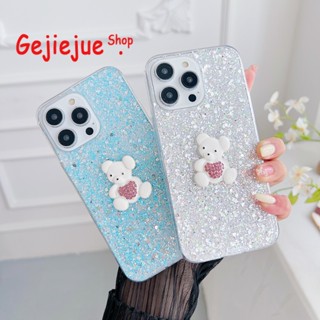 เคสโทรศัพท์มือถือแบบนิ่ม ลายหมี ประดับเพชรน่ารัก สําหรับ Huawei P40 P30 P20 Lite Pro Y7a Y9a Y9s Y6p Y9 Y7 Y6 Prime Pro 2019