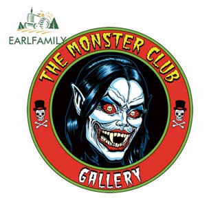 Earlfamily สติกเกอร์กันน้ํา ลาย THE MONSTER CLUB GALLERY 13 ซม. x 13 ซม. สําหรับติดตกแต่งรถยนต์