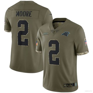 เสื้อกีฬาแขนสั้น ลายทีมชาติฟุตบอล Carolina Panthers HQ1 NFL เสื้อยืดกีฬาแขนสั้น พิมพ์ลายทีมชาติฟุตบอล Moore Salute To Service QH1