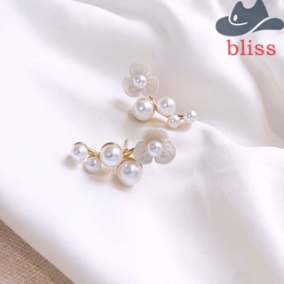 BLISS ต่างหูอะคริลิค ประดับไข่มุกเทียม สไตล์โมเดิร์น สําหรับผู้หญิง