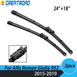 ใบปัดน้ําฝนกระจกหน้ารถยนต์ LHD 24 นิ้ว และ 18 นิ้ว สําหรับ Alfa Romeo Giulia 952 2015-2019