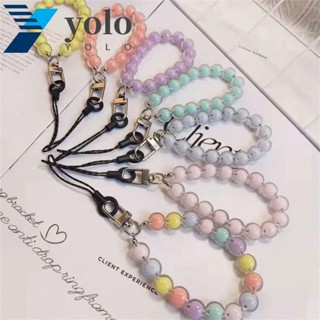 YOLO สายคล้องโทรศัพท์มือถือ|สายคล้องโทรศัพท์มือถือ ประดับลูกปัดคริสตัลอะคริลิค ป้องกันการสูญหาย