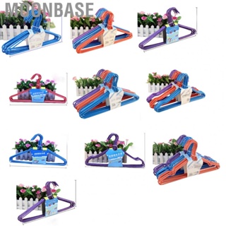 Moonbase 10Pcs/Set Clothes Hanger Random Color Lightweight Space Saving Iron Plastic Dip for Everyday Use