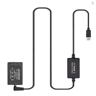 {fash} Andoer PD สาย USB Type-C เป็นแบตเตอรี่ดัมมี่ DR-E17 DC Coupler LP-E17 แบบเปลี่ยน สําหรับกล้องดิจิทัลไร้กระจก Canon EOS M3 M5 M6