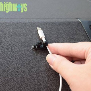 [highways.th] คลิปหนีบสายไฟ สายหูฟัง USB 8 ชิ้น สําหรับรถยนต์