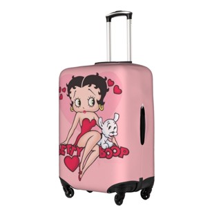 Betty Boop ผ้าคลุมกระเป๋าเดินทาง ลายการ์ตูนตลก ล้างทําความสะอาดได้ สําหรับกระเป๋าเดินทาง ขนาด 18-32 นิ้ว