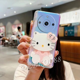 เคสโทรศัพท์มือถือนิ่ม ปิดด้านหลัง ลายแมว KT น่ารัก สีม่วง หลากสี สําหรับ Realme11Pro+ Realme 11 Pro Plus Pro+ C53 NFC 4G 5G Realme11 11Pro+