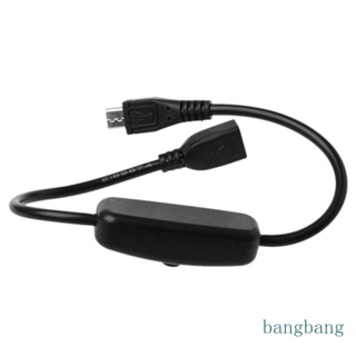 Bang สายเคเบิลต่อขยายสวิตช์ไมโคร Usb พร้อมสวิตช์เปิดปิด