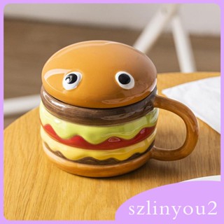 [szlinyou2] แก้วกาแฟ รูปเบอร์เกอร์ 300 มล. สําหรับครอบครัว ออฟฟิศ ห้องนอน