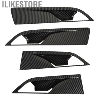 Ilikestore 4 Pc Door Handle Bowl Frame  Carbon Fiber Style Inner Cover Replacement for Volkswagen ID.6X