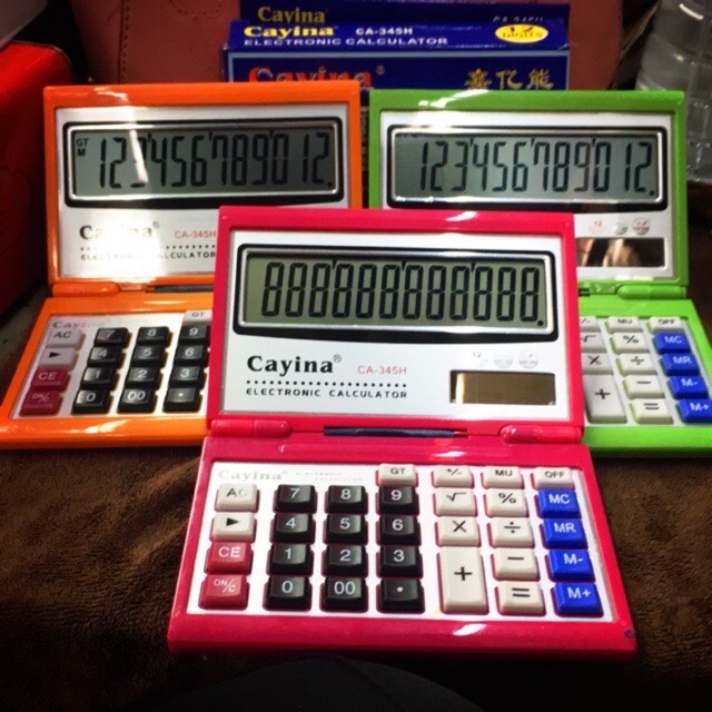Cayina เครื่องคิดเลข พกพา เครื่องคิดเลขพับได้ ตั้งฃโต๊ะ ขนาดใหญ่  12 หลัก รุ่น CA-345H CA-2000 CA-99