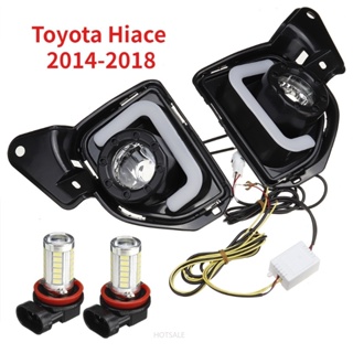 ไฟตัดหมอกกลางวัน LED DRL 12V 6000K - 6700K สําหรับ Toyota Hiace 2014-2018 2 ชิ้น