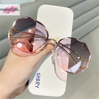 Pinkcool ขายดี แว่นตากันแดด ไล่โทนสี แฟชั่น สําหรับผู้หญิง 2021 Uv400