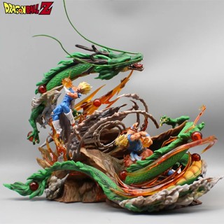 โมเดลฟิกเกอร์ PVC รูปปั้น Dragon Ball Z Majin Vegeta Vs Son Goku ขนาด 38 ซม. ของเล่นสะสม สําหรับเด็ก