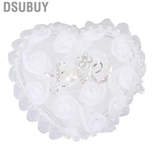 Dsubuy Heart Shape Ring Box  Lightweight Necklace Brooch Organizer Lace Mesh Trim Earrings Pendant for Wedding Birthday Anniversary