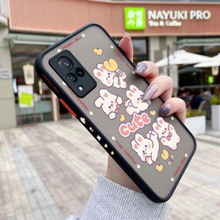 เคสโทรศัพท์มือถือ ซิลิโคนนิ่ม กันกระแทก ลายการ์ตูนกระต่ายน่ารัก สําหรับ VIVO V21 4G V21 V21s 5G