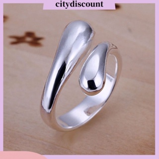 &lt;citydiscount&gt; แหวนชุบเงิน รูปงู ทรงกลม เครื่องประดับแฟชั่น สําหรับผู้หญิง