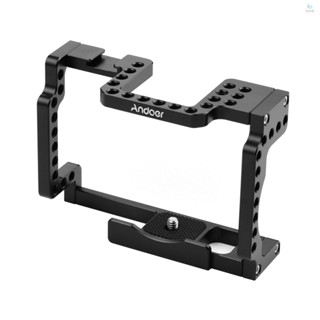 Andoer Camera Cage Rig Aluminum Alloy with Cold Shoe 1/4 Thread Compatible with  M50 Mirrorless Camera