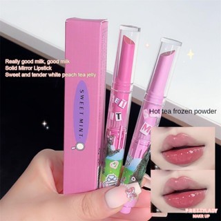 SWEET MINT Mirror Water Luminous Texture Moisturizing Glass Lips Waterproof And Easy To Color Non-stick Cup Lipstick [prettylady]