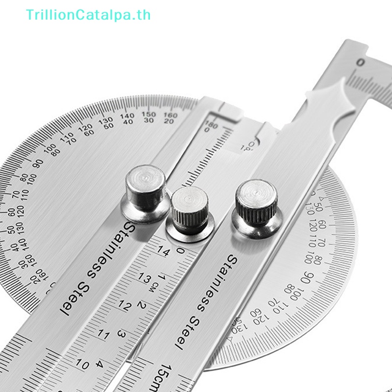 Trillioncatalpa ไม้โปรแทรกเตอร์วัดมุม โลหะ 180 องศา สําหรับงานไม้
