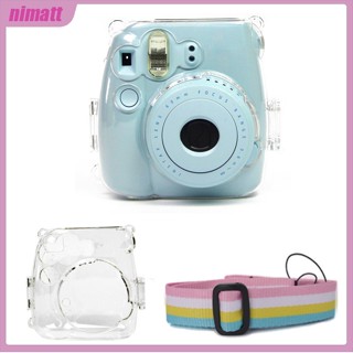 Ni กระเป๋าเคสคริสตัลใส พร้อมสายคล้องไหล่ สําหรับกล้อง Fuji Fujifilm Instax Mini 9 8 8+