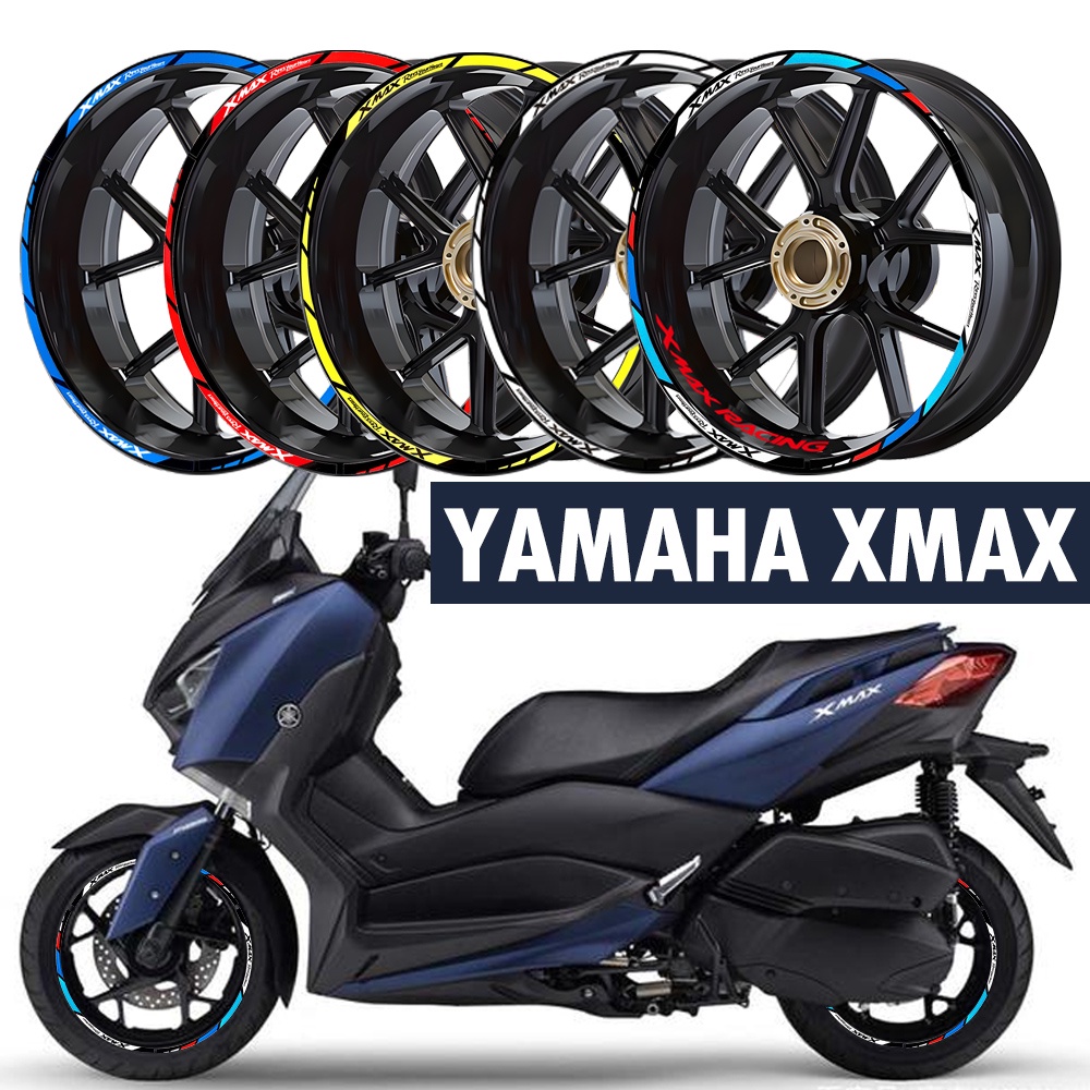 สติ๊กเกอร์ Yamaha XMAX 15‘’ 14‘’ สติกเกอร์สะท้อนแสง สําหรับติดตกแต่งดุมล้อรถมอเตอร์ไซค์ สกูตเตอร์