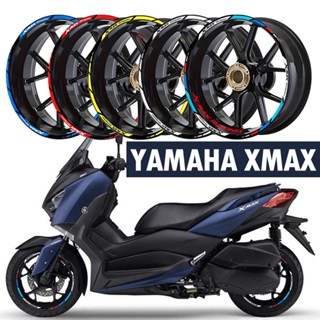 สติ๊กเกอร์ yamaha xmax สติกเกอร์สะท้อนแสง สําหรับติดตกแต่งดุมล้อรถมอเตอร์ไซค์ สกูตเตอร์ Yamaha XMAX 300 250 125