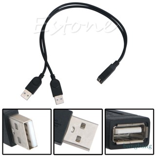 Bang สายเคเบิลอะแดปเตอร์แยก USB 2 0 FeMale เป็น 2 Dual male 26 ซม. 1 ชิ้น