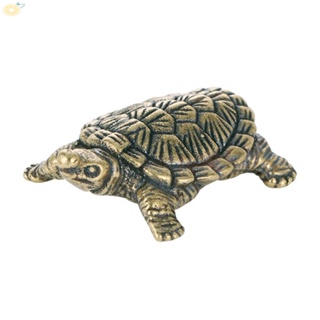 【VARSTR】Brass Animal Ornaments Sculpture Solid Turtle 1pcs 2.8*4.4*1.1cm Brass