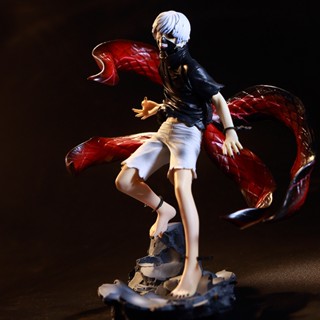 โมเดลฟิกเกอร์ PVC รูปปั้นอนิเมะ TOKYO GHOUL KEN KANEKI 2 หัว เปลี่ยนได้ ของเล่นสําหรับเด็ก