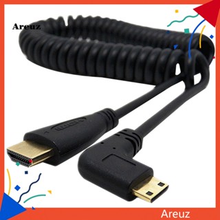 Are สายเคเบิลอะแดปเตอร์สปริง HDMI เป็น HDMI ตัวผู้ 90 องศา สําหรับ SLR PC