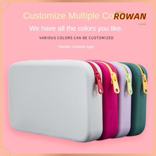 Rowans กระเป๋าเครื่องสําอาง ซิลิโคน ทรงสี่เหลี่ยม แบบพกพา กันน้ํา จุของได้เยอะ พร้อมซิป เหมาะกับการเดินทาง