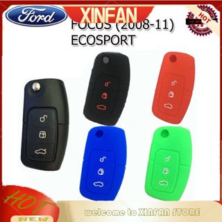 Xinfan Ford Fiesta Focus 2008-2011 Ecosport เคสกุญแจรีโมทรถยนต์ ซิลิโคน กันกระแทก กระเป๋าใส่กุญแจรถ